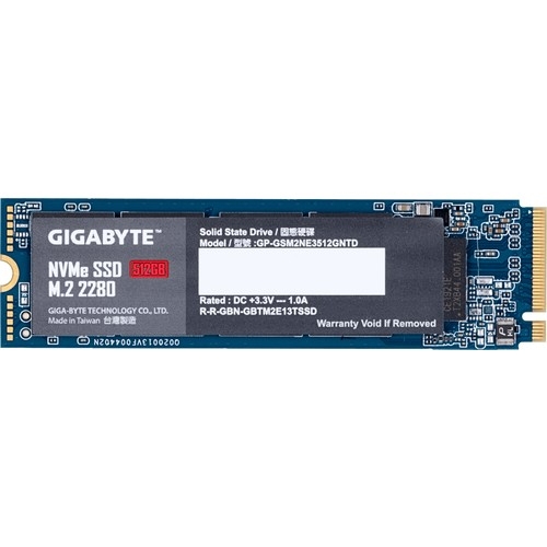 Gigabyte 512GB 1700-1550MB/s NVM-e M.2 SSD (GP-GSM2NE3512GNTD)
