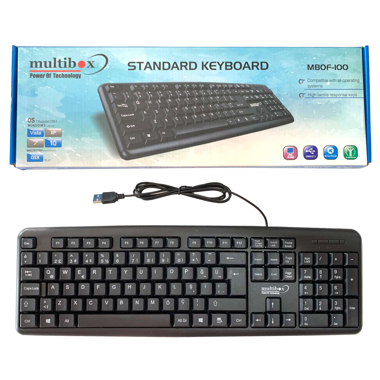 Q Usb Siyah Standart Klavye TJ-818