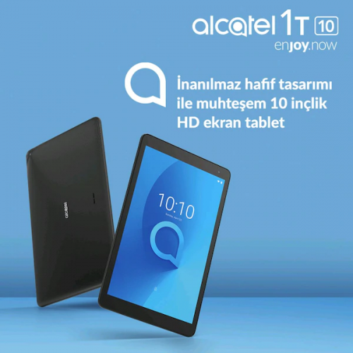 ALCATEL 1T 16 GB, 10,1’’, 1Gb Ram, Wifi, 2Mpix Ön 2Mpix Arka Kamera, Android Tablet PC, Black