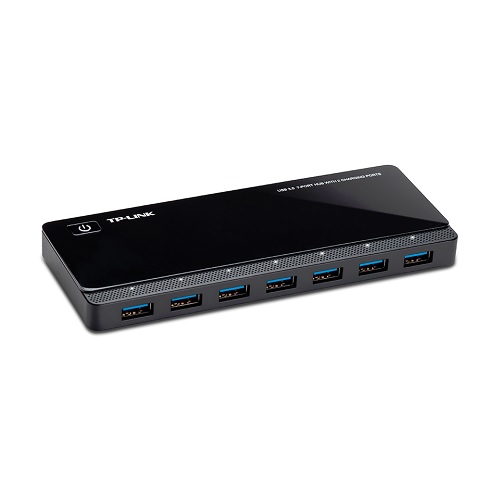 TP-LINK UH720 7port USB 3.0 Siyah USB Çoklayıcı Hub Adaptörlü