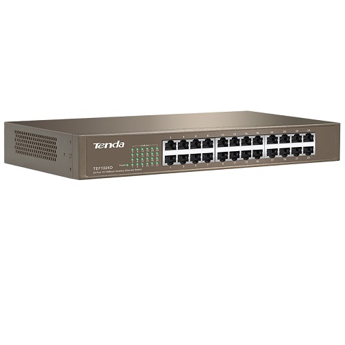 TENDA 24port TEF1024D 10/100 Yönetilemez Switch RackMount