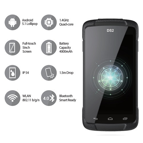 DSIC 5 DS2 QC 1.4ghz Wlan Android 5.1 PDA El Terminali