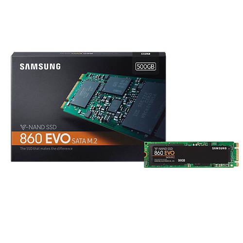 SAMSUNG 500GB 860 EVO MZ-N6E500BW 550- 520MB/s M2 SATA-3 Disk