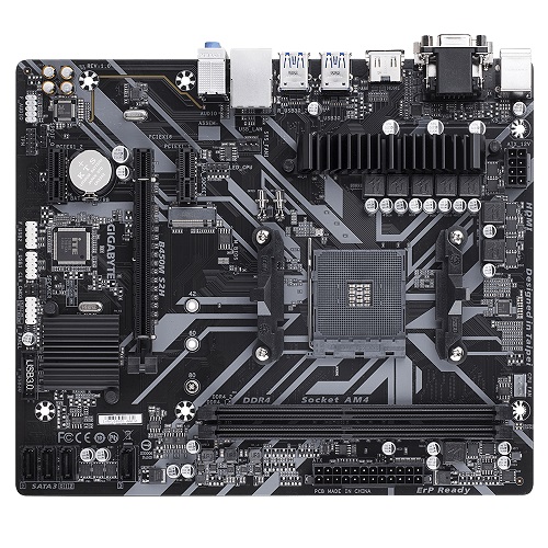 GIGABYTE B450M-S2H DDR4 M2 PCIe NVME HDMI DVI PCIe 16X v3.0 AM4 mATX