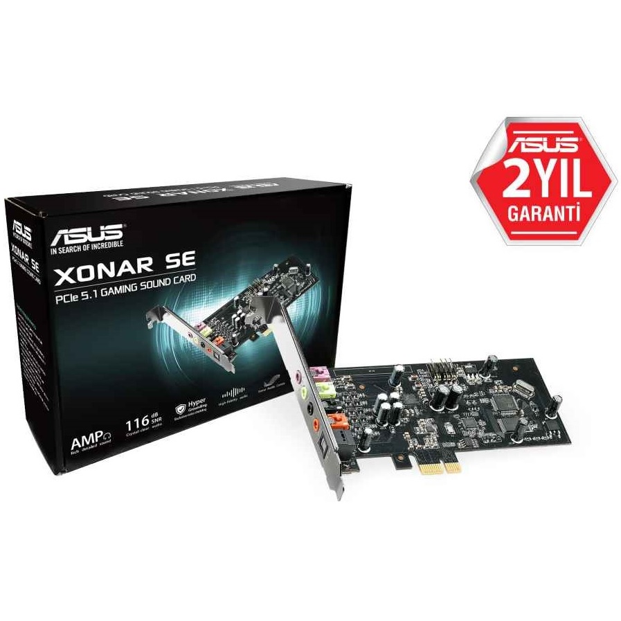 ASUS PCIe 1X Xonar SE 5.1 Gaming 24bit Ses Kartı