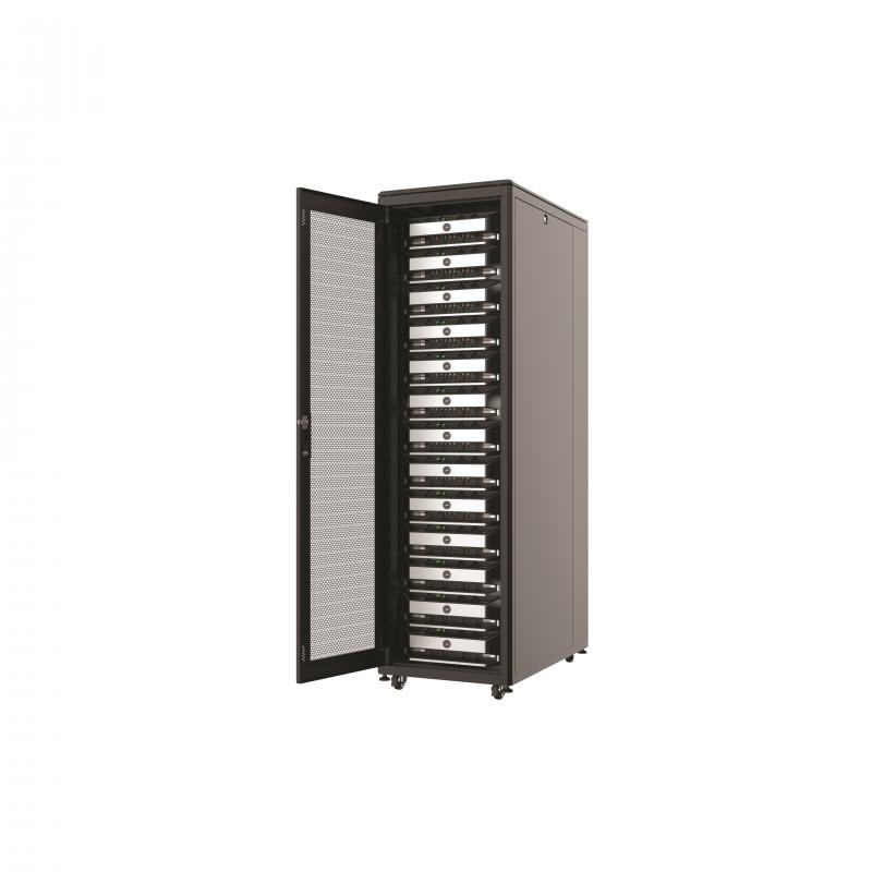 AGER 36U 600x800mm Dikili Tip Siyah Kabinet Vega AG-VB36U6080S1 Cam Kapak