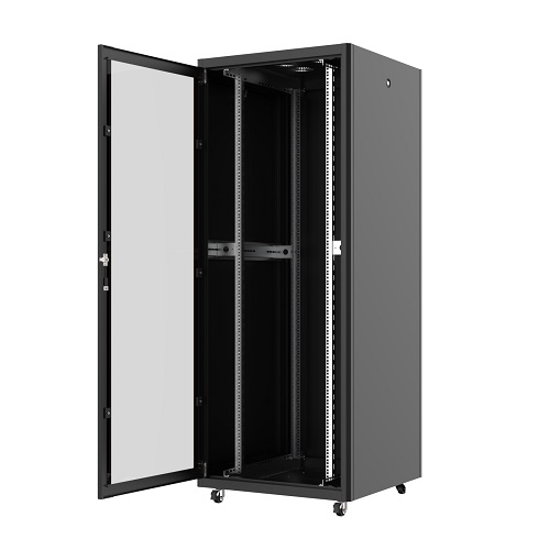 AGER 42U 800x800mm Dikili Tip Siyah Kabinet Vega AG-VB42U8080S1 Cam Kapak