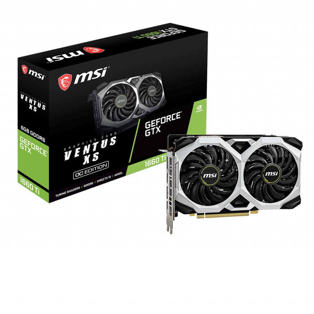 MSI GTX1660TI 6GB VENTUS 6G OC GDDR6 192bit HDMI 3X DP PCIe 16X v3.0