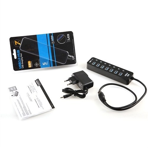 DARK DK-AC-USB371 7port USB 3.0 Siyah USB Çoklayıcı Hub Anahtarlı