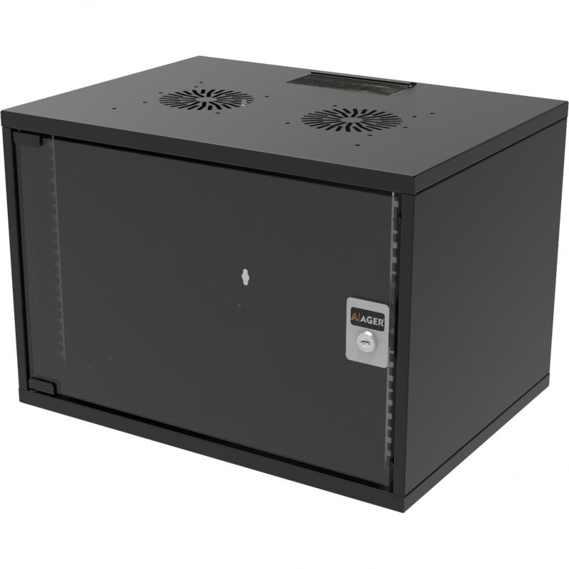 AGER 9U 540x400mm Duvar Tipi Siyah Kabinet SOHO AG-SH09U5440S1