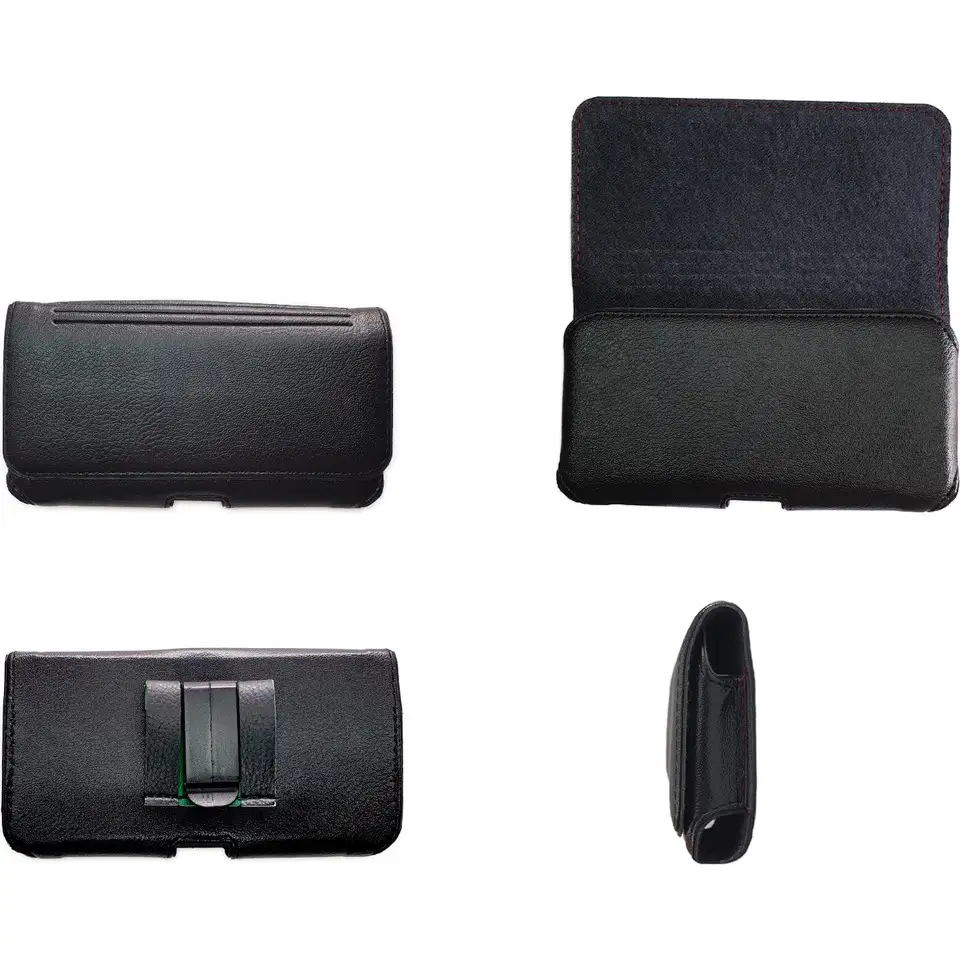 Bele Takılan Kapaklı Mıknatıslı Suni Deri Telefon Kemer Kılıfı (16 x 8.5 cm) MSK01