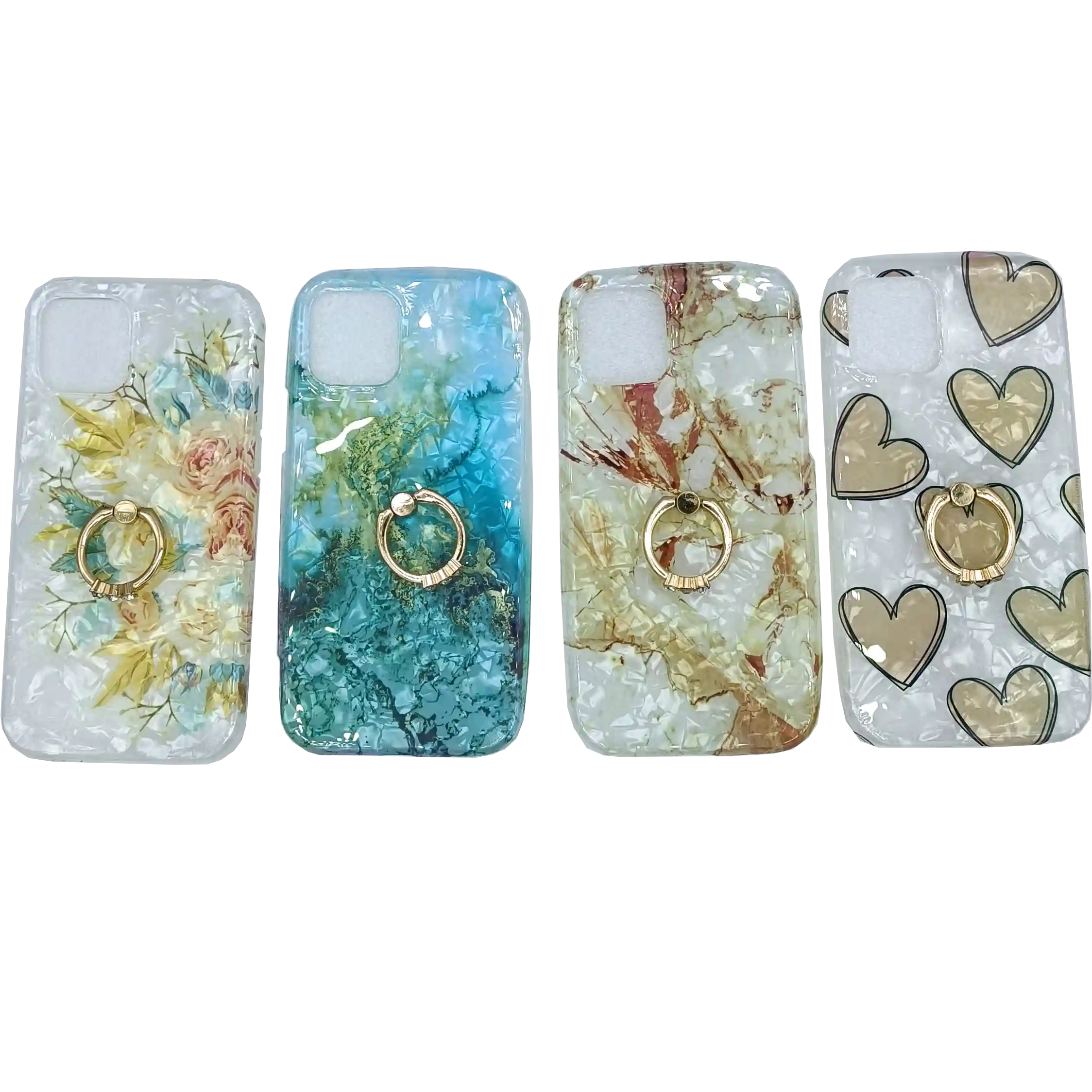İphone 12 Mini – Yüzüklü Kılıf Karışık Desenli