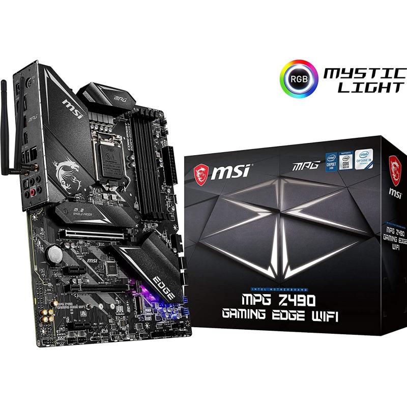 MSI MPG Z490 GAMING EDGE WIFI DDR4 M2 PCIe NVME HDMI DP PCIe 16X v3.0 1200p ATX