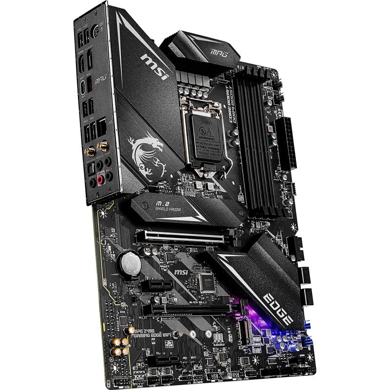MSI MPG Z490 GAMING EDGE WIFI DDR4 M2 PCIe NVME HDMI DP PCIe 16X v3.0 1200p ATX