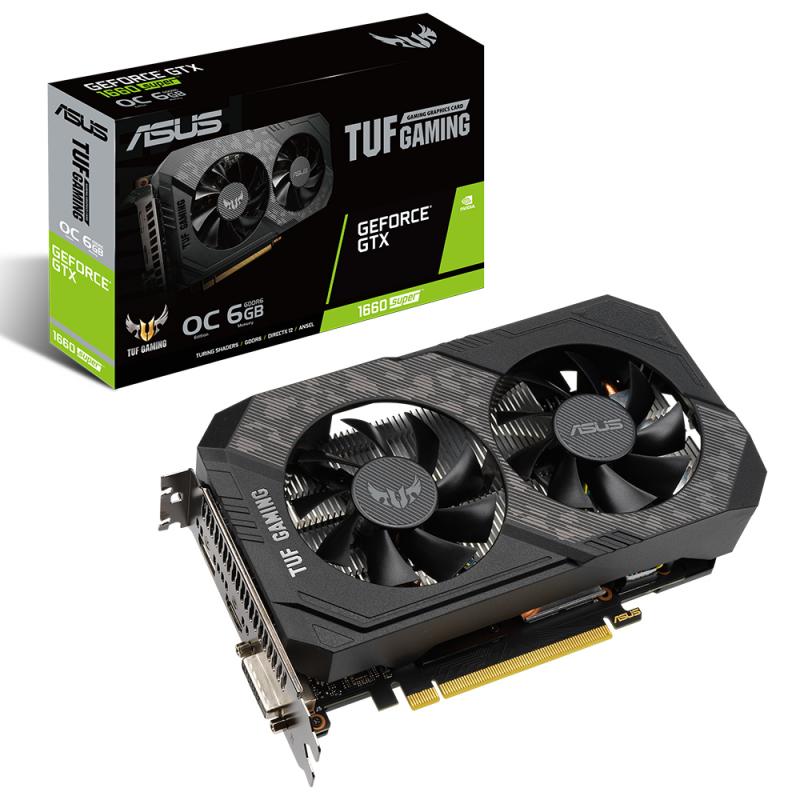 ASUS GTX1660 SUPER 6GB TUF GTX1660S-O6G-GAMING GDDR6 192bit HDMI DVI DP PCIe 16X v3.0