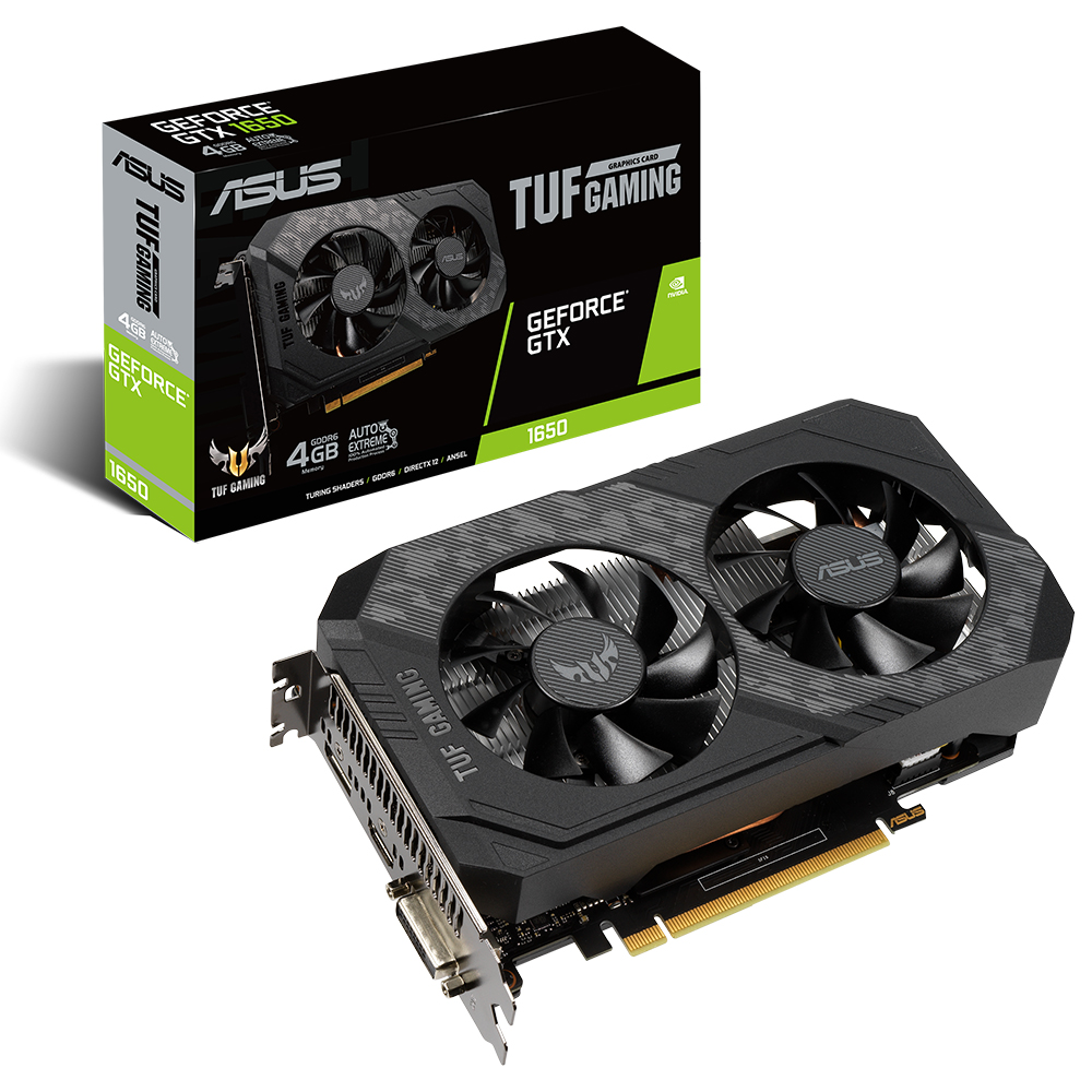 ASUS GTX1650 4GB TUF GTX1650-4GD6-GAMING GDDR6 128bit HDMI DVI DP PCIe 16X v3.0