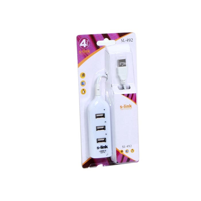 S-LINK SL-492 4port USB 2.0 Beyaz USB Çoklayıcı Hub