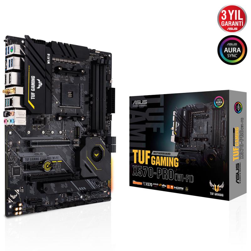 ASUS TUF X570-PRO GAMING WIFI DDR4 HDMI DP PCIe 16X v4.0 AM4 ATX