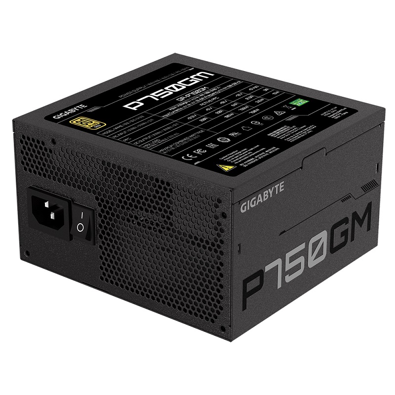 GIGABYTE 750W 80+ GOLD GP-P750GM 13.5cm Fanlı Tam Modüler Power Supply Japon Kapasitör