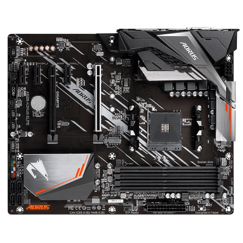 GIGABYTE A520 AORUS ELITE DDR4 SATA3 M2 PCIe NVME HDMI DVI PCIe 16X v3.0 AM4 ATX
