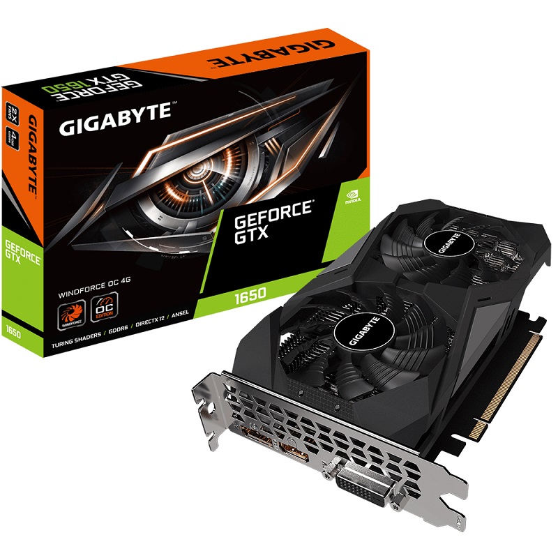 GIGABYTE GTX1650 4GB WINDFORCE OC-4G GDDR6 128bit HDMI DVI DP PCIe 16X v3.0