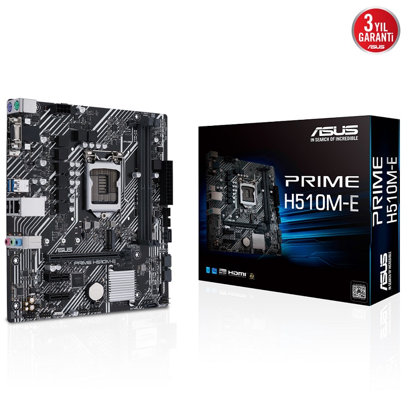 ASUS PRIME H510M-E DDR4 M2 PCIe NVME HDMI DP PCIe 16X v4.0 1200p v2 mATX