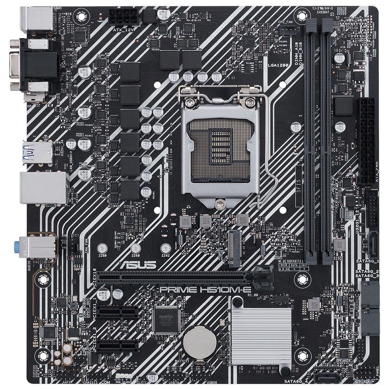 ASUS PRIME H510M-E DDR4 M2 PCIe NVME HDMI DP PCIe 16X v4.0 1200p v2 mATX