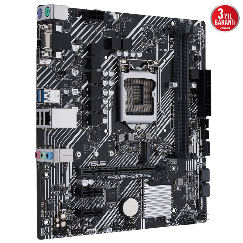 ASUS PRIME H510M-E DDR4 M2 PCIe NVME HDMI DP PCIe 16X v4.0 1200p v2 mATX