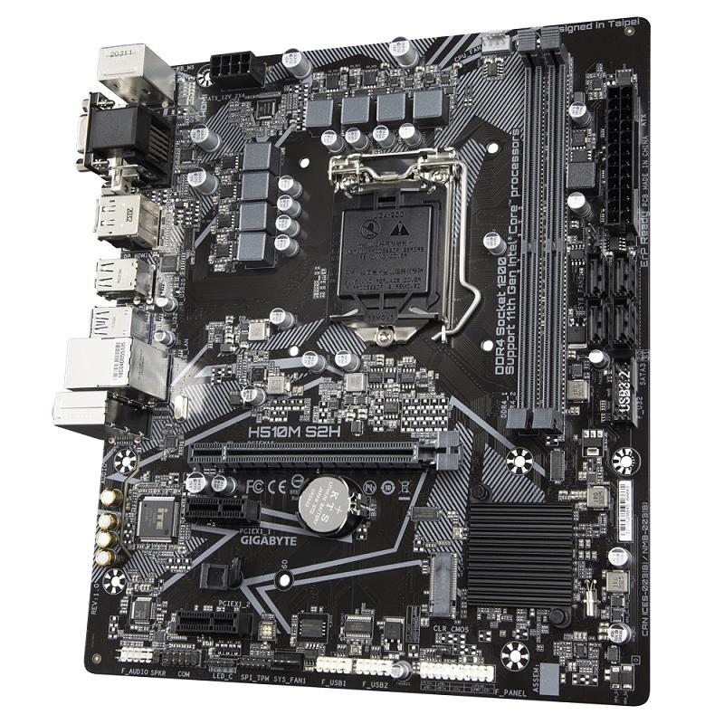 GIGABYTE H510M S2H DDR4 M2 PCIe NVME HDMI DVI DP PCIe 16X v4.0 1200p v2 mATX