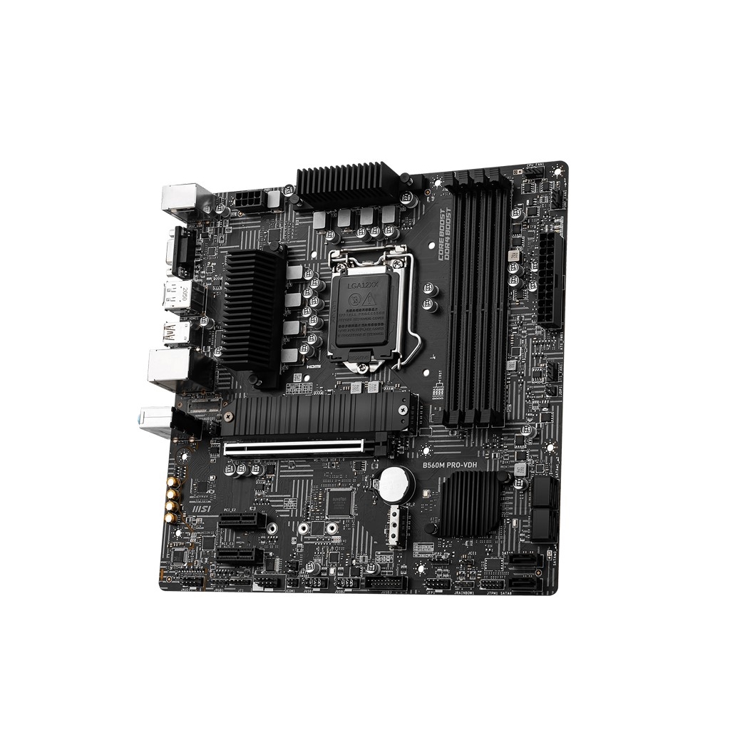 MSI B560M PRO-VDH DDR4 M2 PCIe NVME HDMI DP PCIe 16X v4.0 1200p v2 mATX