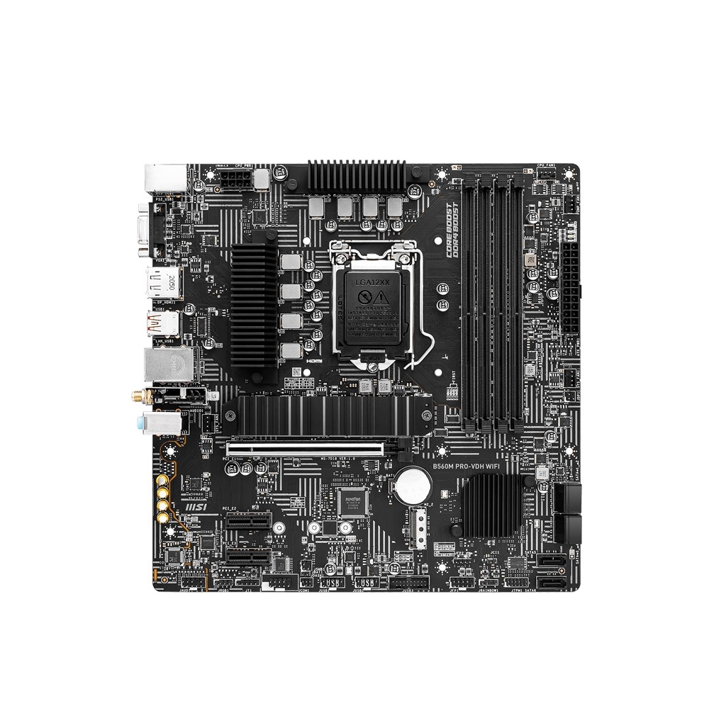 MSI B560M PRO-VDH WIFI DDR4 M2 PCIe NVME HDMI DP PCIe 16X v4.0 1200p v2 mATX