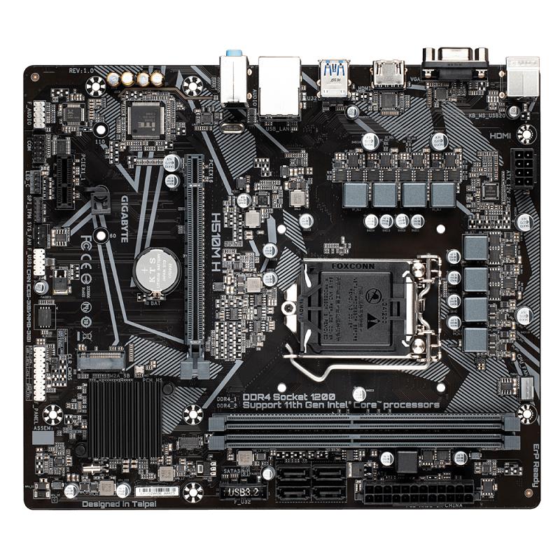 GIGABYTE H510M H DDR4 M2 PCIe NVME HDMI PCIe 16X v4.0 1200p v2 mATX