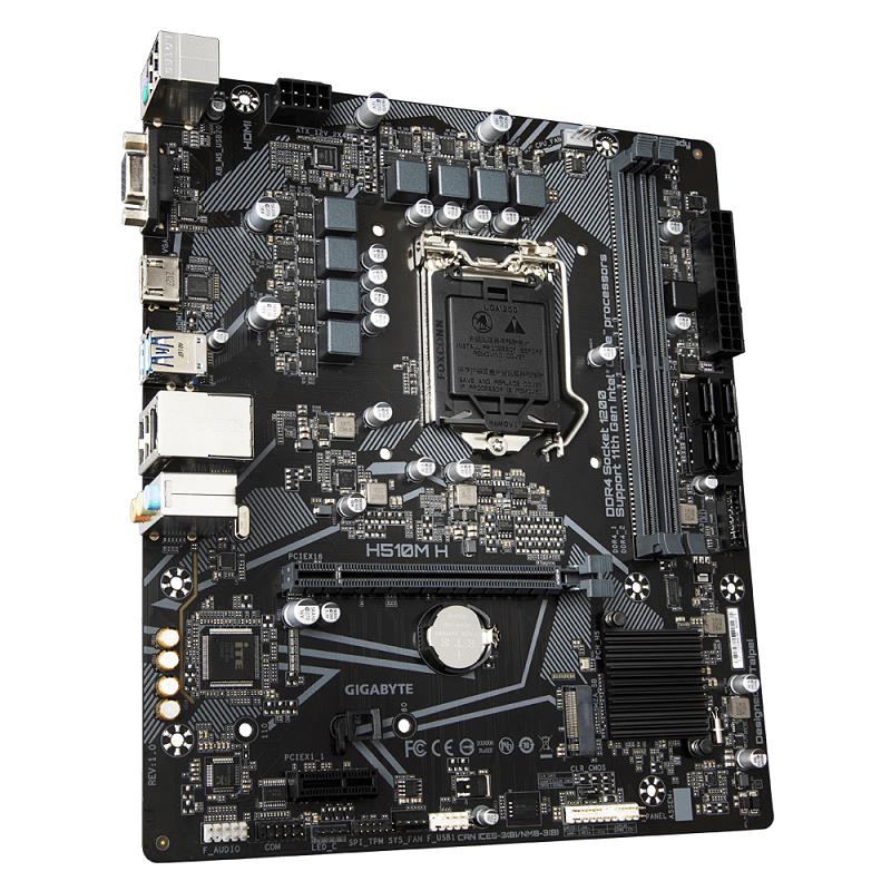 GIGABYTE H510M H DDR4 M2 PCIe NVME HDMI PCIe 16X v4.0 1200p v2 mATX