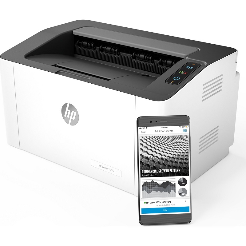 HP 107w 4ZB78A A4 Siyah Laser Yazıcı USB 2.0,Kablosuz