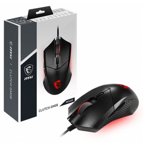 MSI Clutch GM08 3200DPI (Yazılım ile 4200DPI) 6 Tuş USB Optik Kablolu Gaming Mouse