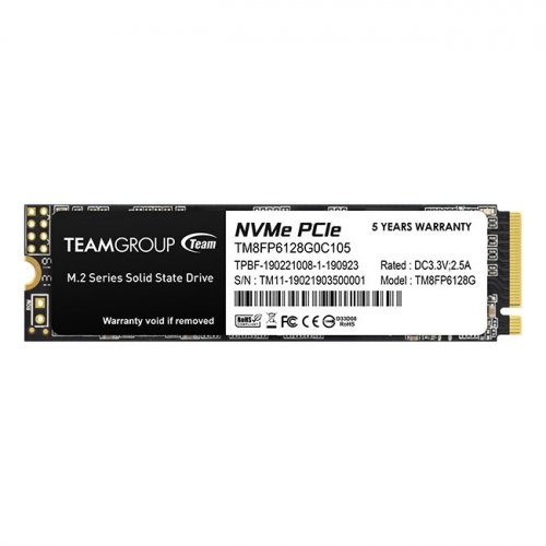 Team MP33 TM8FP6128G0C101 128GB 1500/500MB/s NVMe PCIe M.2 SSD Disk 