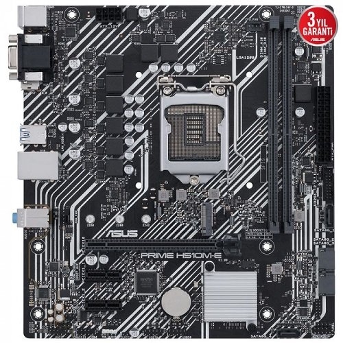 Asus Prime H510M-E Intel H510 Soket 1200 DDR4 3200(OC)MHz mATX Gaming Anakart