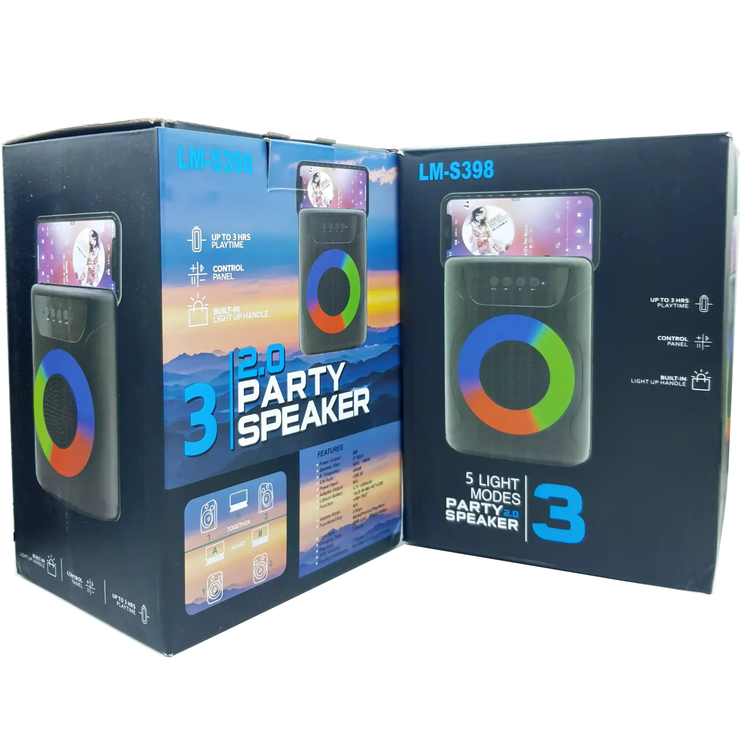 IŞIKLI Hoparlör BT- Sd Card – Aux LM-S398