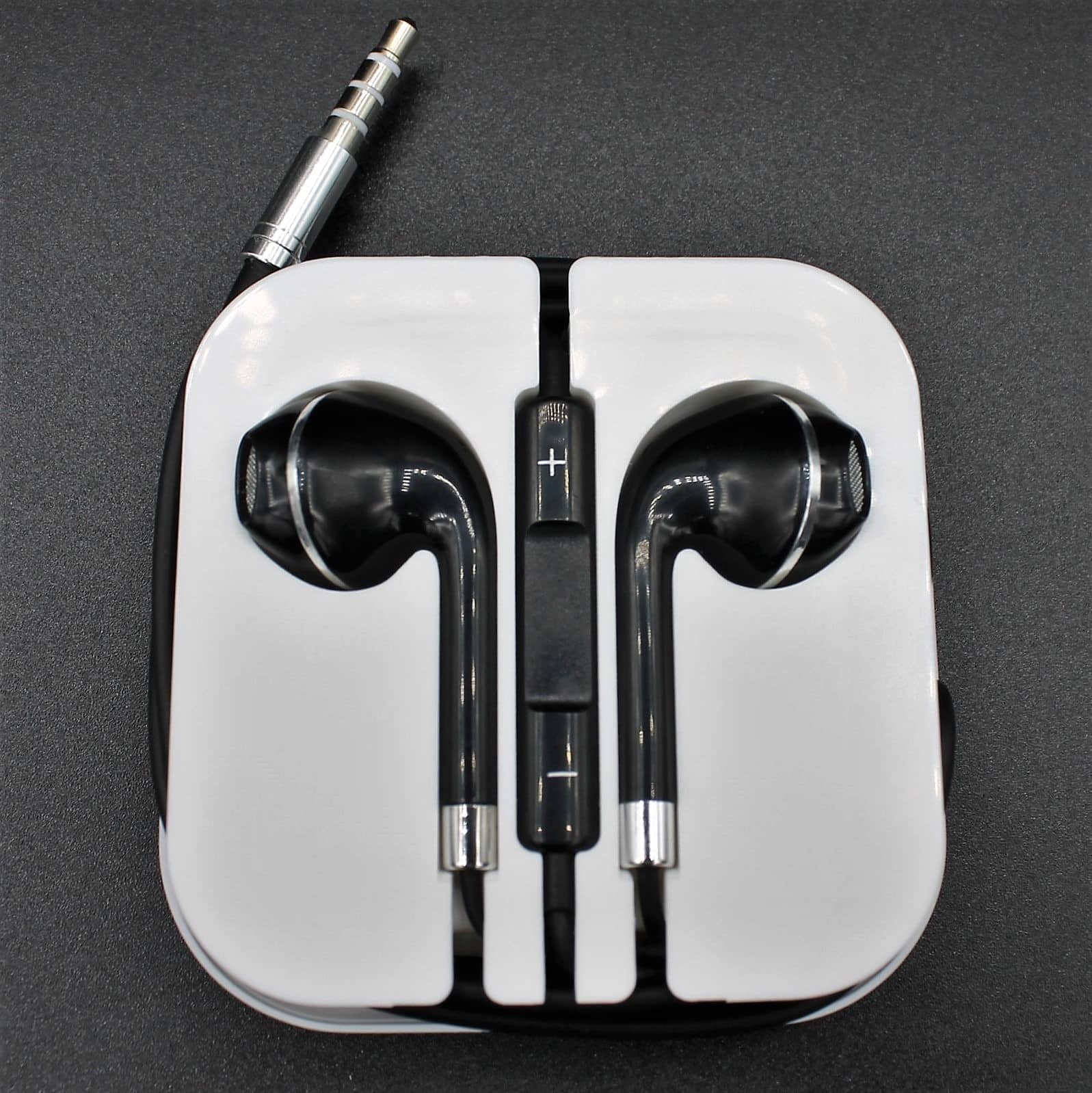 *Metal Başlıklı* İphone 6S Mikrofonlu Kulaklık (Siyah)