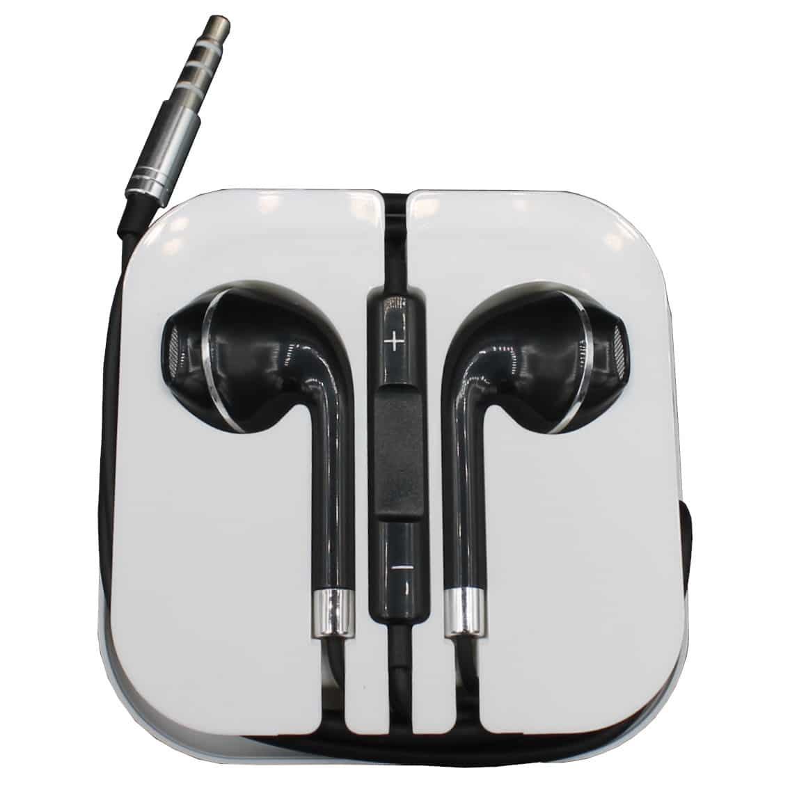 *Metal Başlıklı* İphone 6S Mikrofonlu Kulaklık (Siyah)