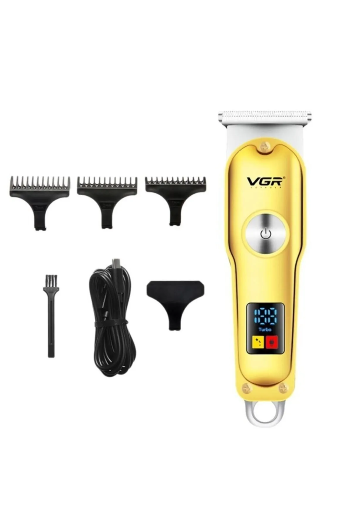 Saç Sakal Vücut Profesyonel Ense Sakal Bıyık Tıraş Makinesi Kuru 1-3 Altın VGR V-290