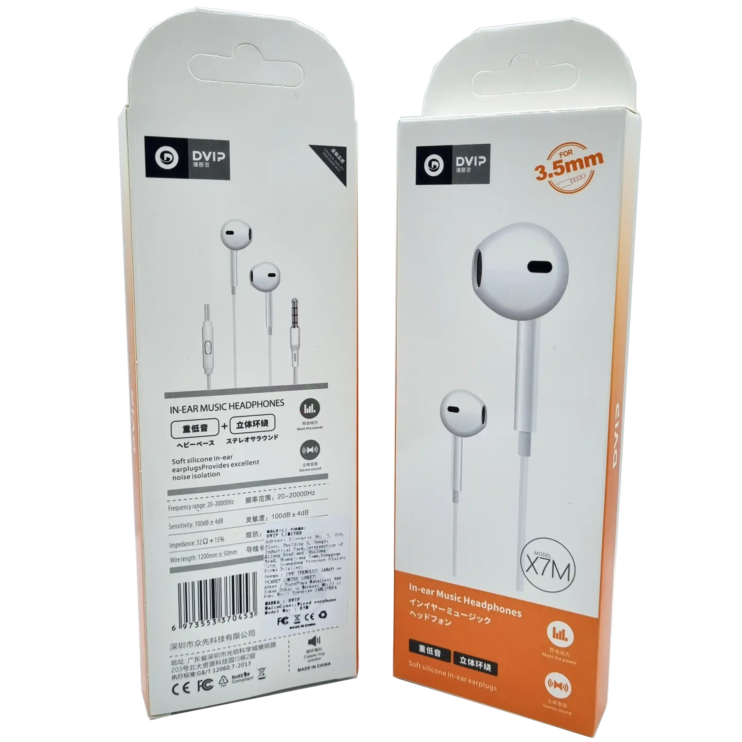 In-ear Music Headphones Mikrofonlu Kulaklık Dvip X7M
