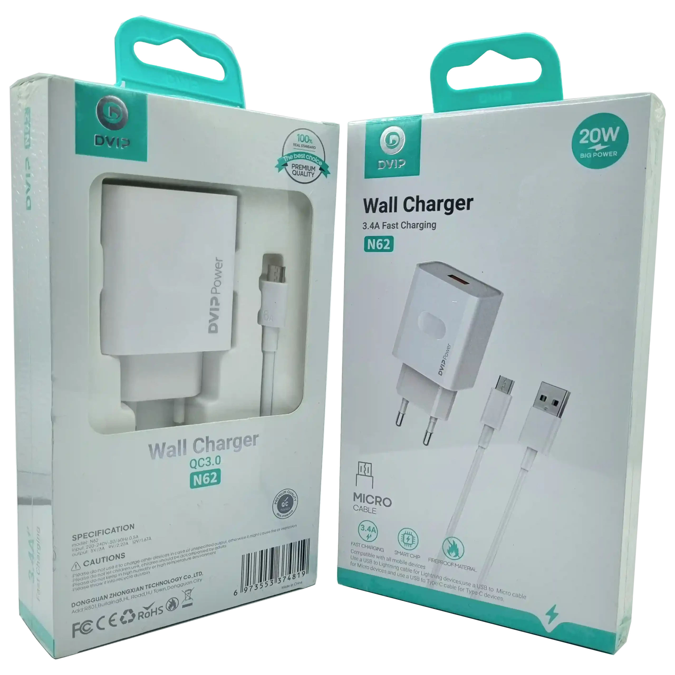 QC3.0 Micro Usb Şarj Aleti DVIP N62