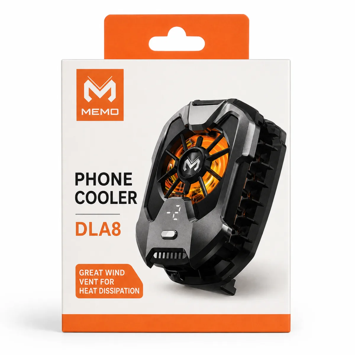 MEMO DLA8 Fanlı Telefon Soğutucu Siyah
