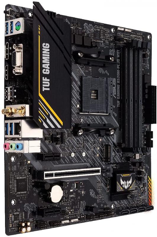 Asus TUF Gaming A520M-Plus WIFI AMD A520 Soket AM4 DDR4 4800(OC)MHz mATX Gaming (Oyuncu) Anakart