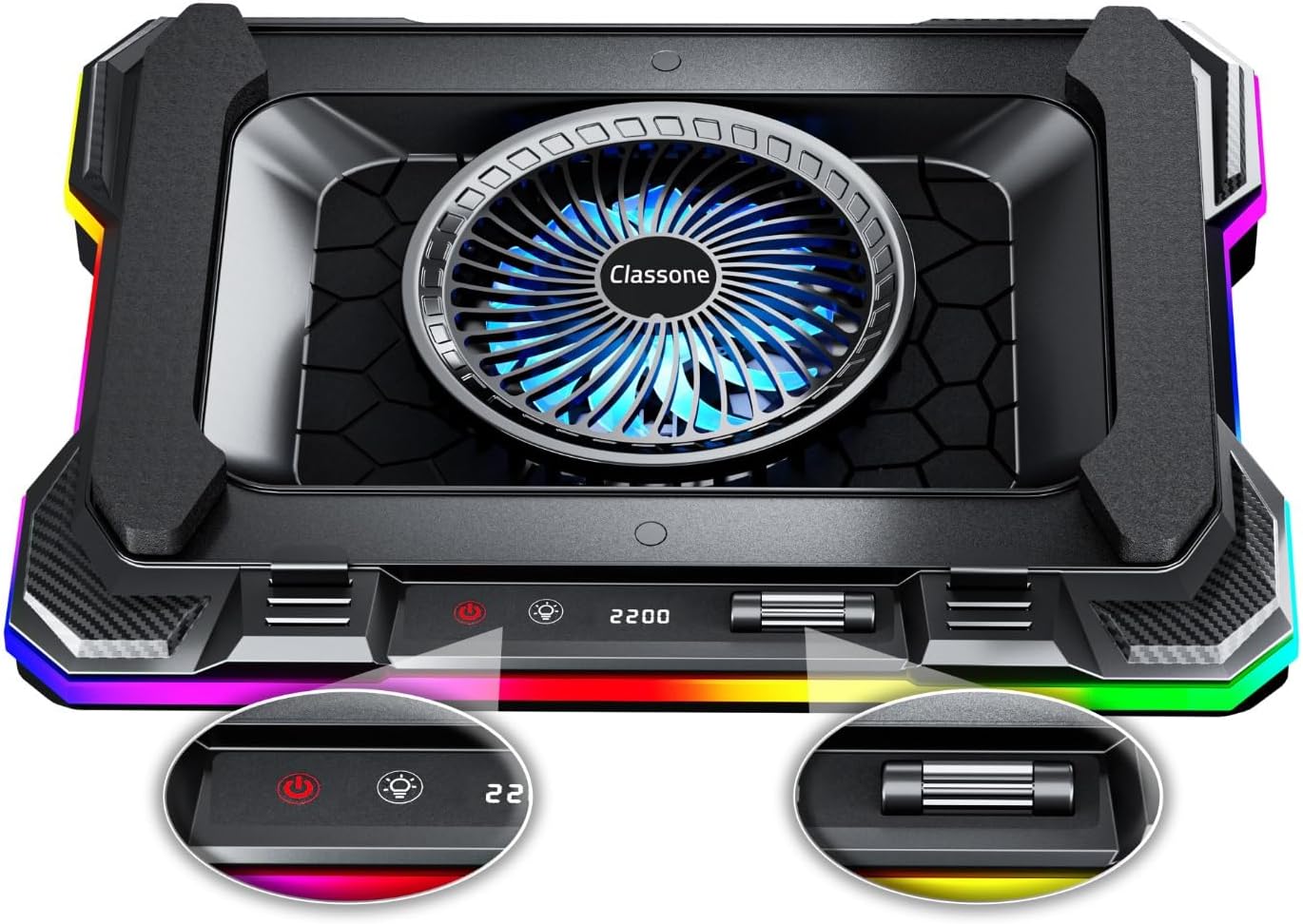 Classone Laptop Soğutucu Gaming RGB 