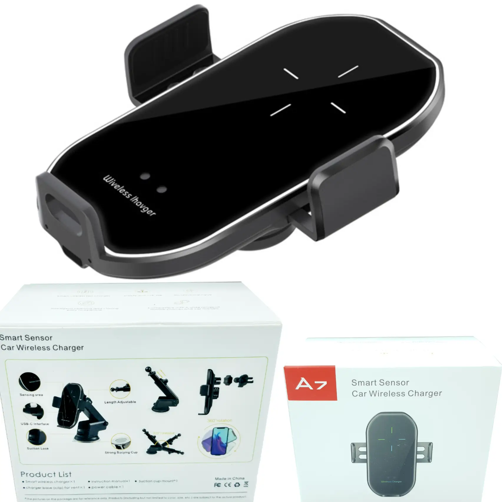 A7 Araç Wireless Telefon Şarjlı Ve Tutucu Otomatik Akıllı Sensörlü
