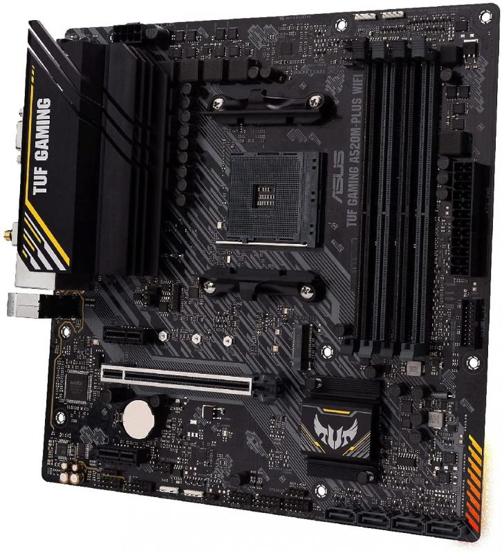 Asus TUF Gaming A520M-Plus WIFI AMD A520 Soket AM4 DDR4 4800(OC)MHz mATX Gaming (Oyuncu) Anakart