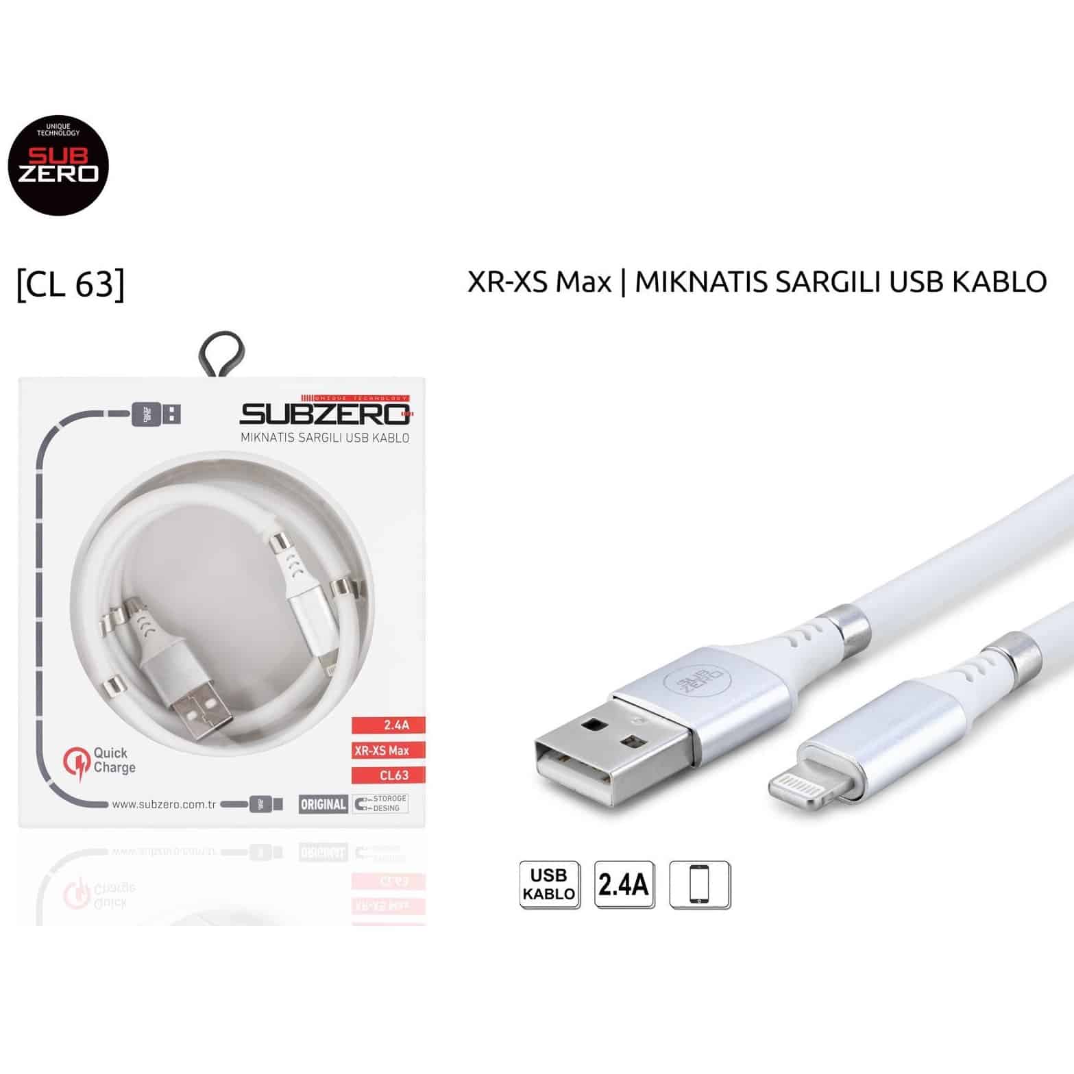 Mıknatıs (İphone) Sargılı Hızlı Kablo CL63