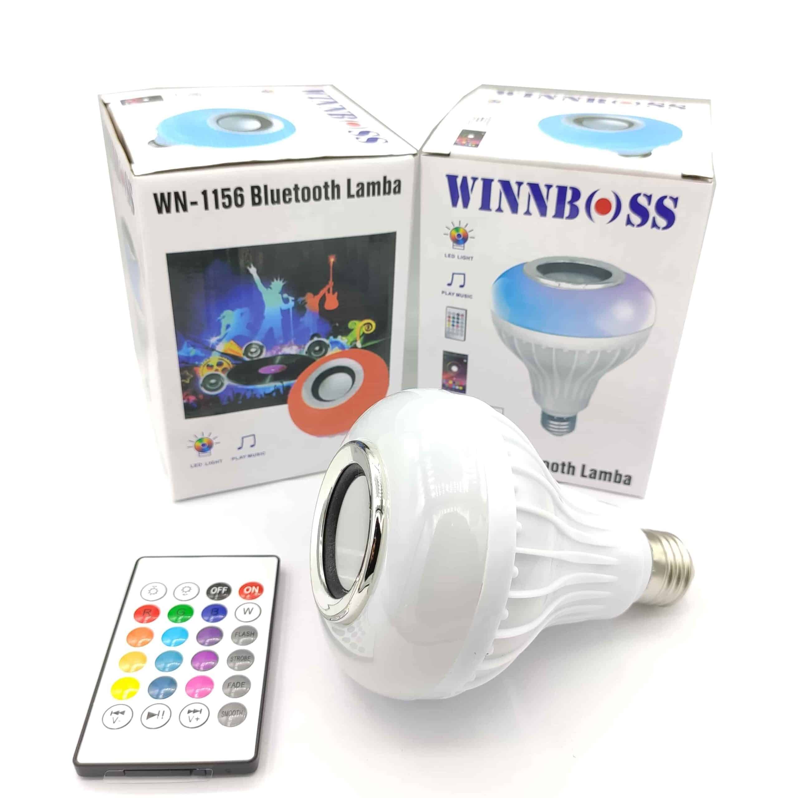Winnboss BT Hoparlörlü Kumandalı RGB Led AMPÜL WN-1156